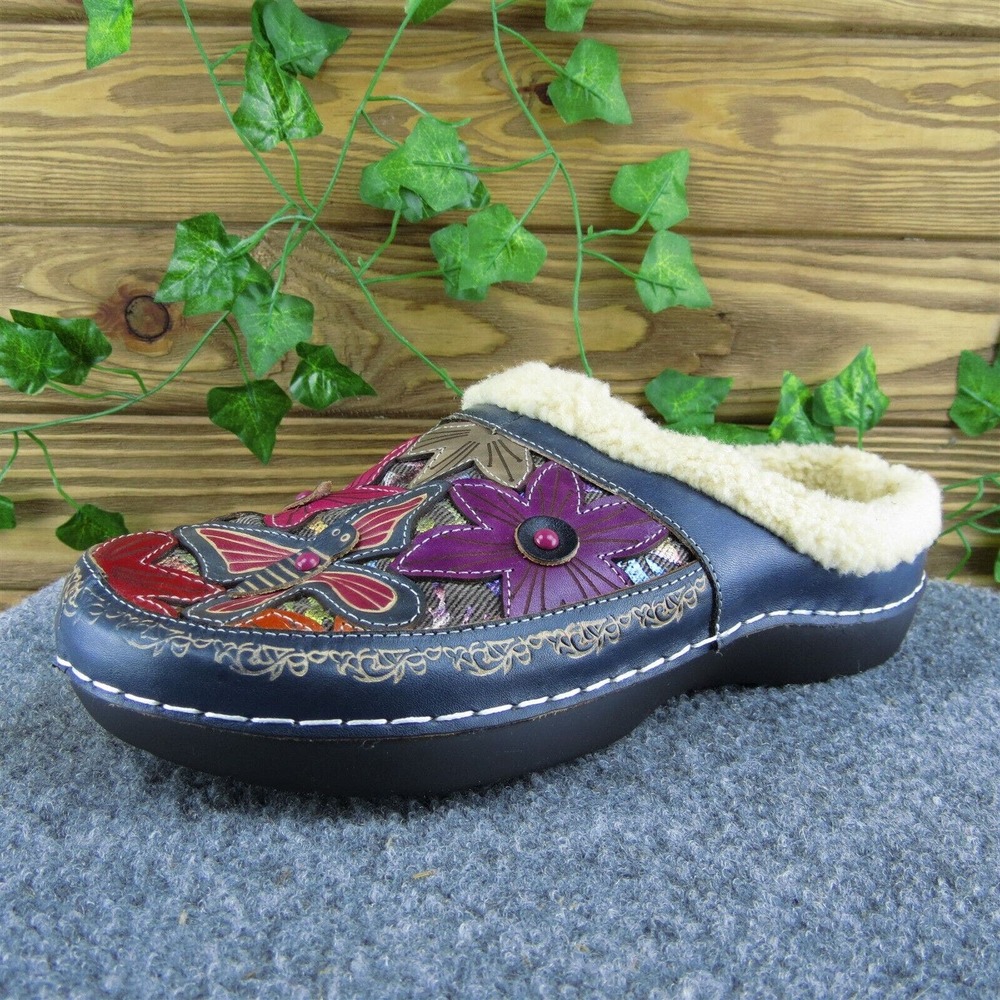Laura Vita‎ Capucine Women Slip-On Shoes Multicolor Leather Slip On Size 41 Med